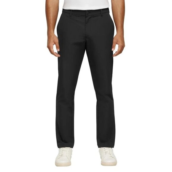 Banana Republic Men's Size 36/32 Black Flat Front Black Tech Pants - Picture 1 of 7